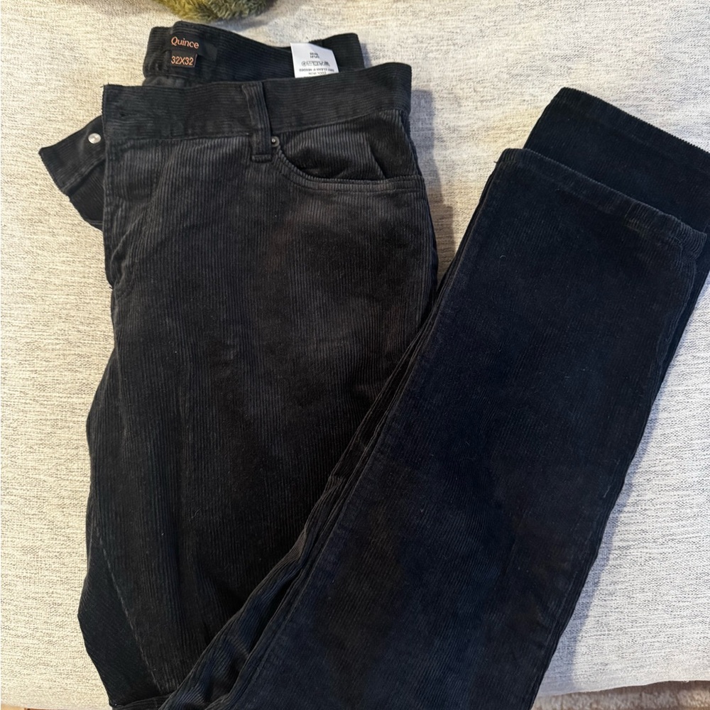 Quince black Men's Corduroy skinny jeans